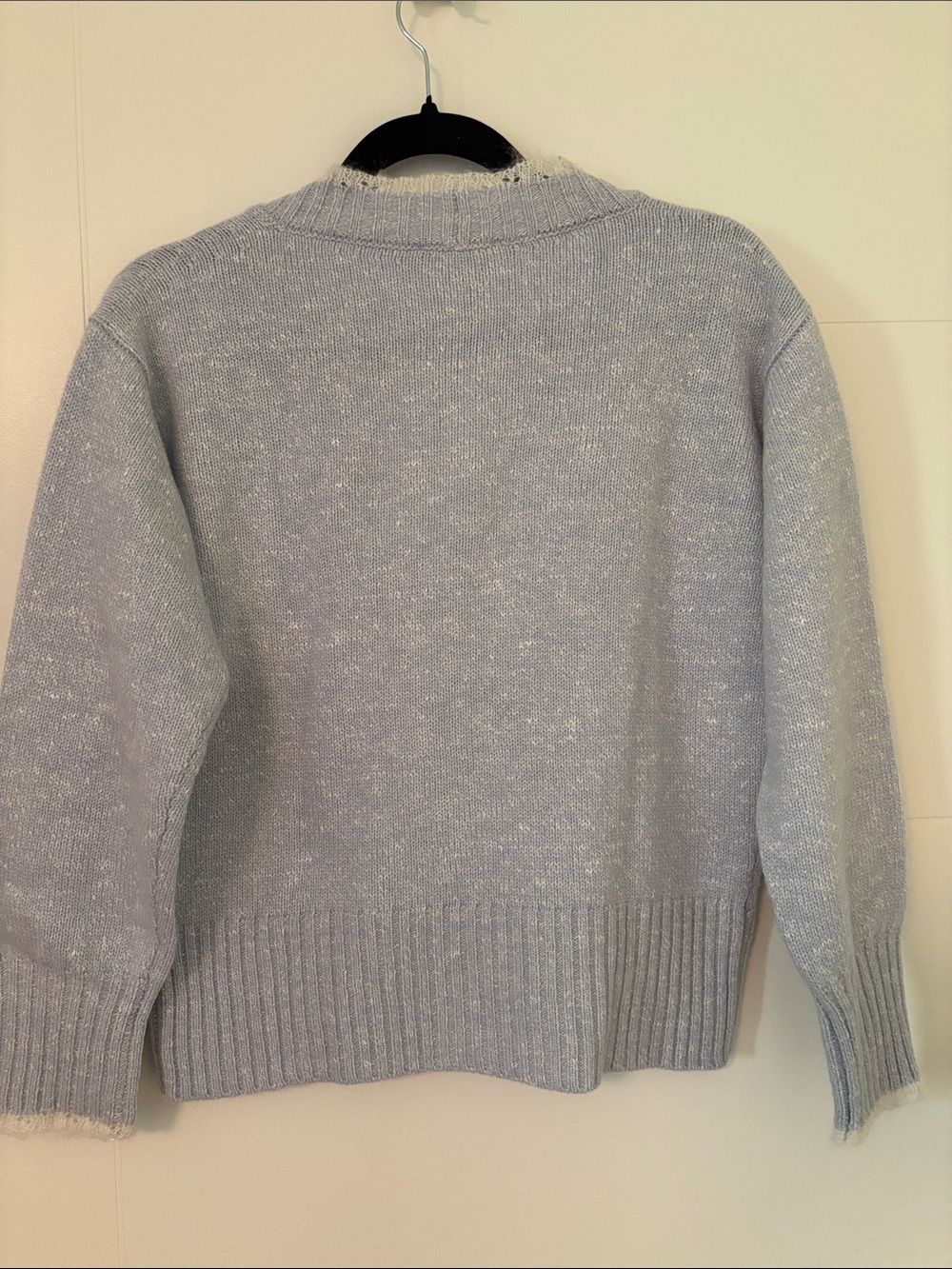 Anneclaire Light Blue V-Neck Button Cardigan - Picture 2 of 4